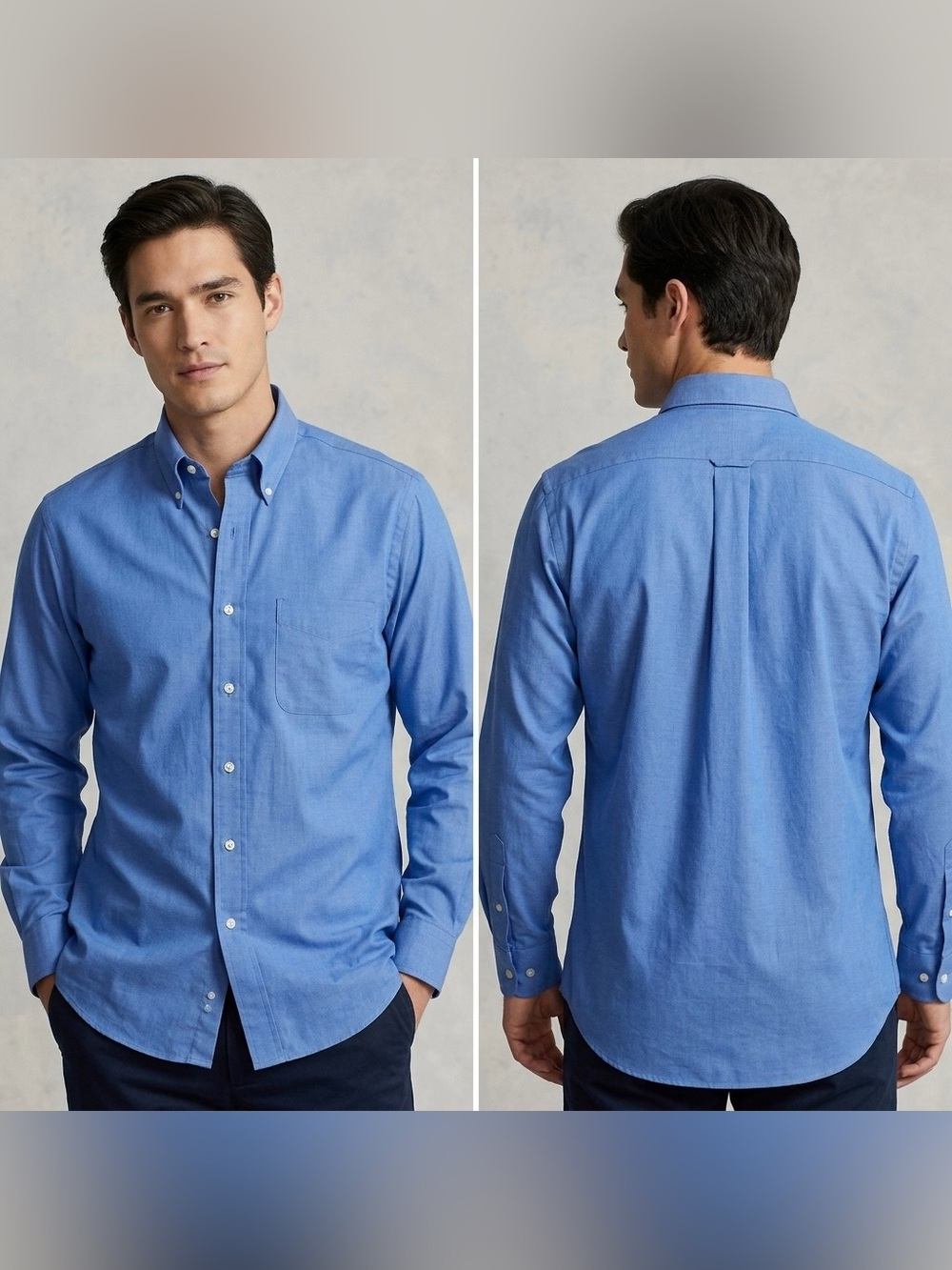 STAFFORD EXECUTIVE Men’s Long Sleeve Button Down Collard Dress Shirt Size15.5/33